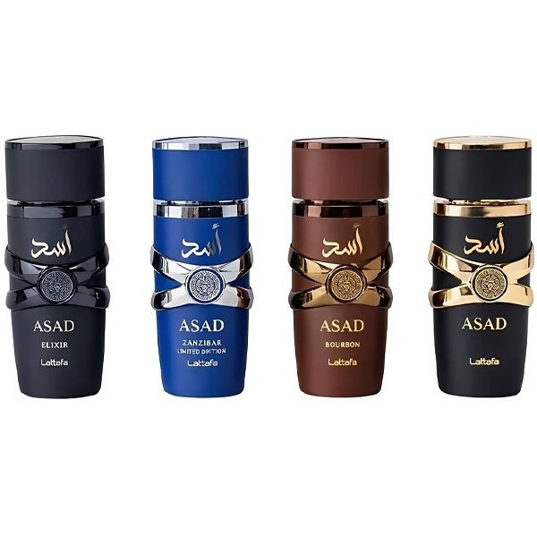 Kit Perfume Masculino Lattafa ASAD Collection EDP 25 ml 4 Unidades