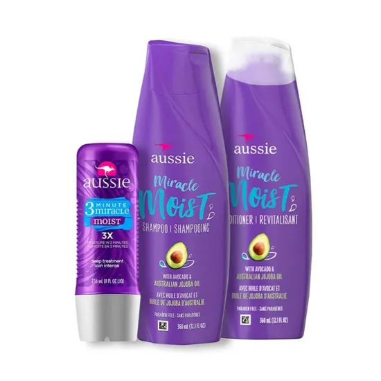 Aussie Kit Miracle Moist Shampoo + Condicionador + Máscara