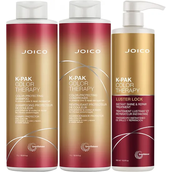 Joico Kit K-PAK Color Therapy Shampoo 1L + Condicionador 1L + Máscara 500ML