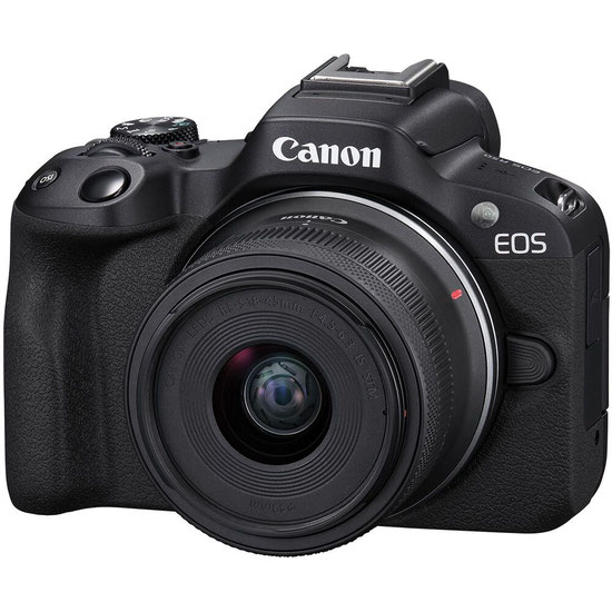 Câmera Digital Canon EOS R50 24.2MP 3.0" Lente RF-S 18-45MM IS STM