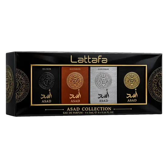 Perfume Lattafa Asad Eau de Parfum Masculino 5ML - 4 Unidades