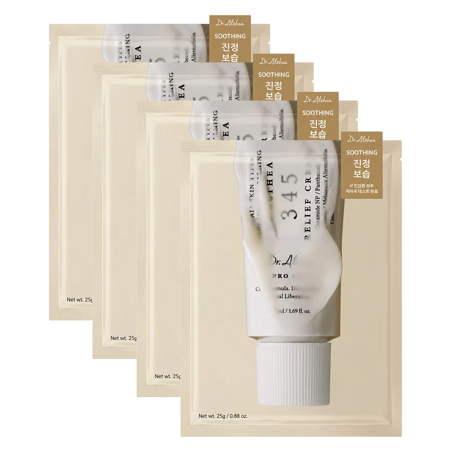 Dr. Althea Máscara Facial 345 Relief Cream Mask - 4 Unidades