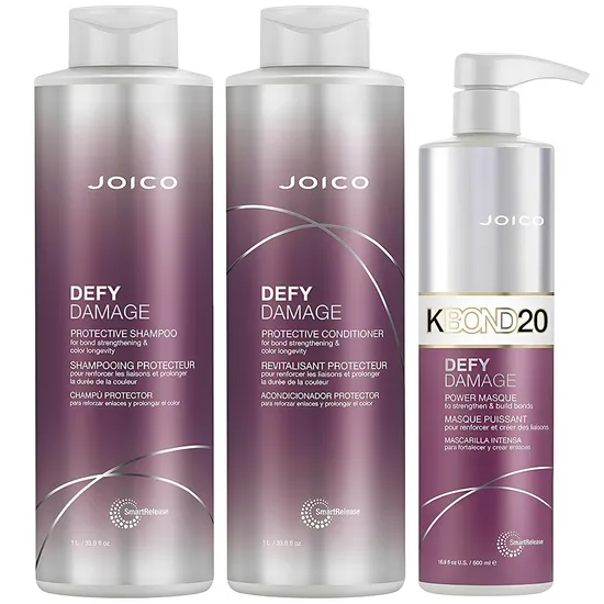Joico Kit Defy Damage Protective Shampoo 1L + Condicionador 1L + Máscara 500ML