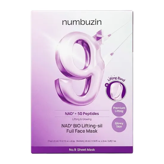 Mascara Facial Numbuzin No.9+ Nad+Bio Lifting-Sil Full Face