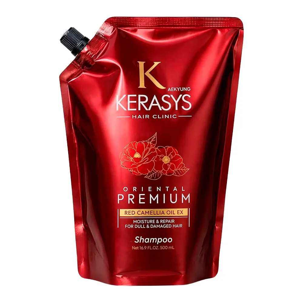 Kerasys Shampoo Refil Oriental Premium Red Camellia Oil Ex Moisture & Repair 500ML