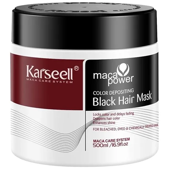 Karseell Máscara Capilar Maca Power Color Depositing Black Hair de 500ML